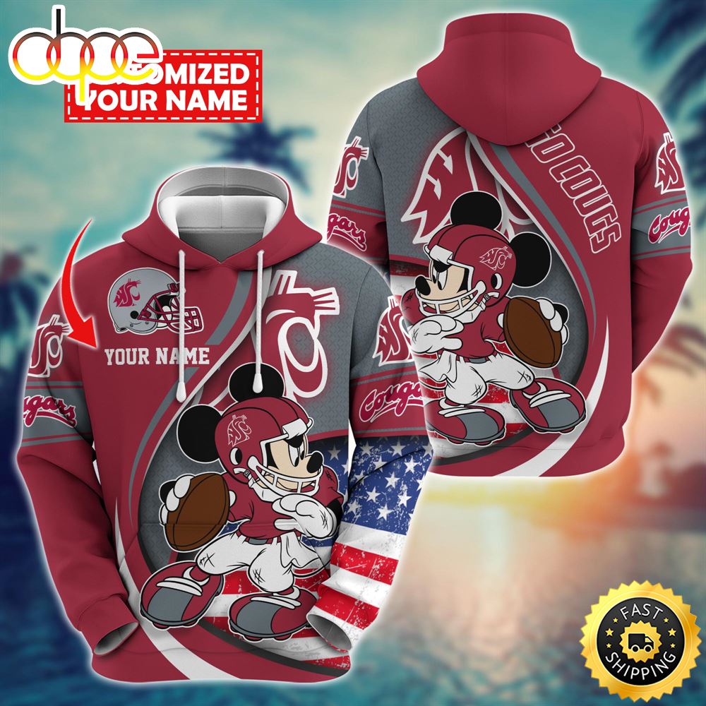 NCAA Washington State Cougars Mickey Custom Hoodie Trending Shirt