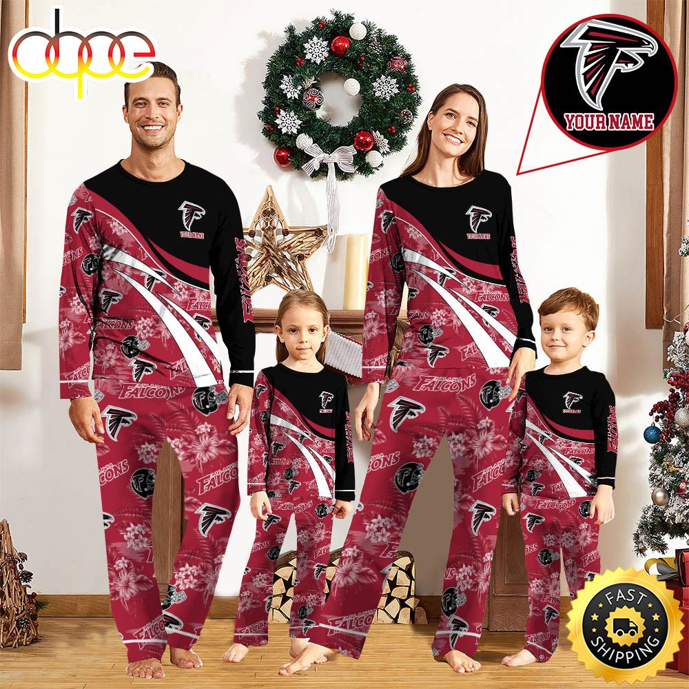 NFLAtlanta Falcons Pajamas Personalized Your Name Football Team Pajamas