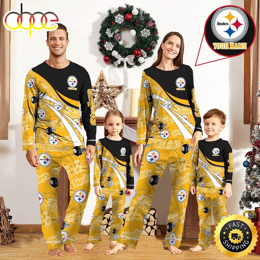 NFLPittsburgh Steelers Pajamas Personalized Your Name Football Team Pajamas