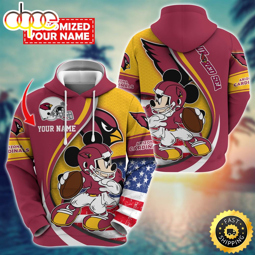 NFL Arizona Cardinals Mickey Custom Hoodie Trending Shirt