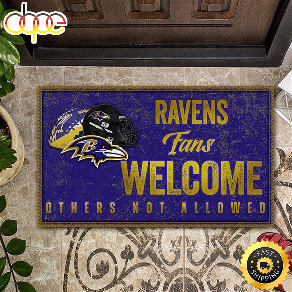 NFL Baltimore Ravens Fans Welcome All Over Print 3d Doormats