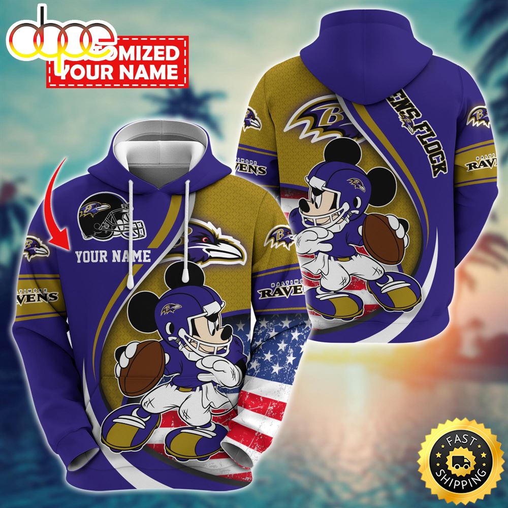 NFL Baltimore Ravens Mickey Custom Hoodie Trending Shirt