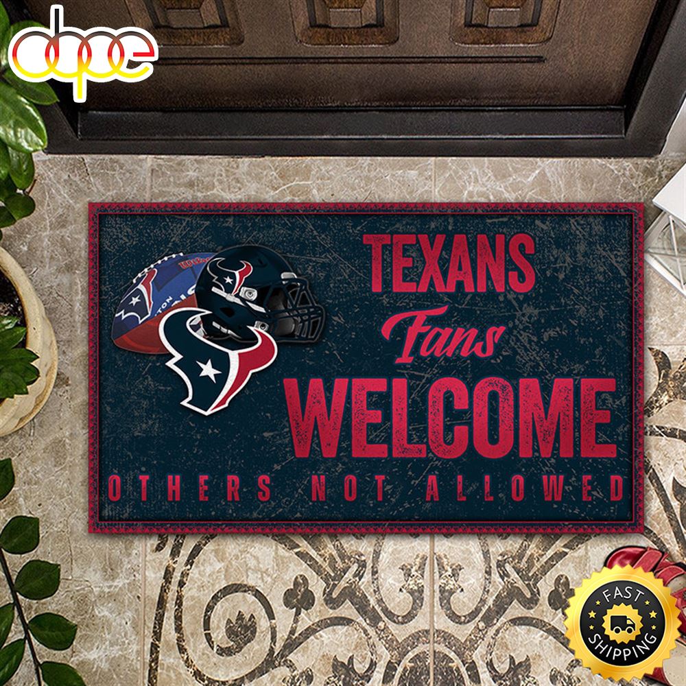 NFL Houston Texans Fans Welcome All Over Print 3d Doormats
