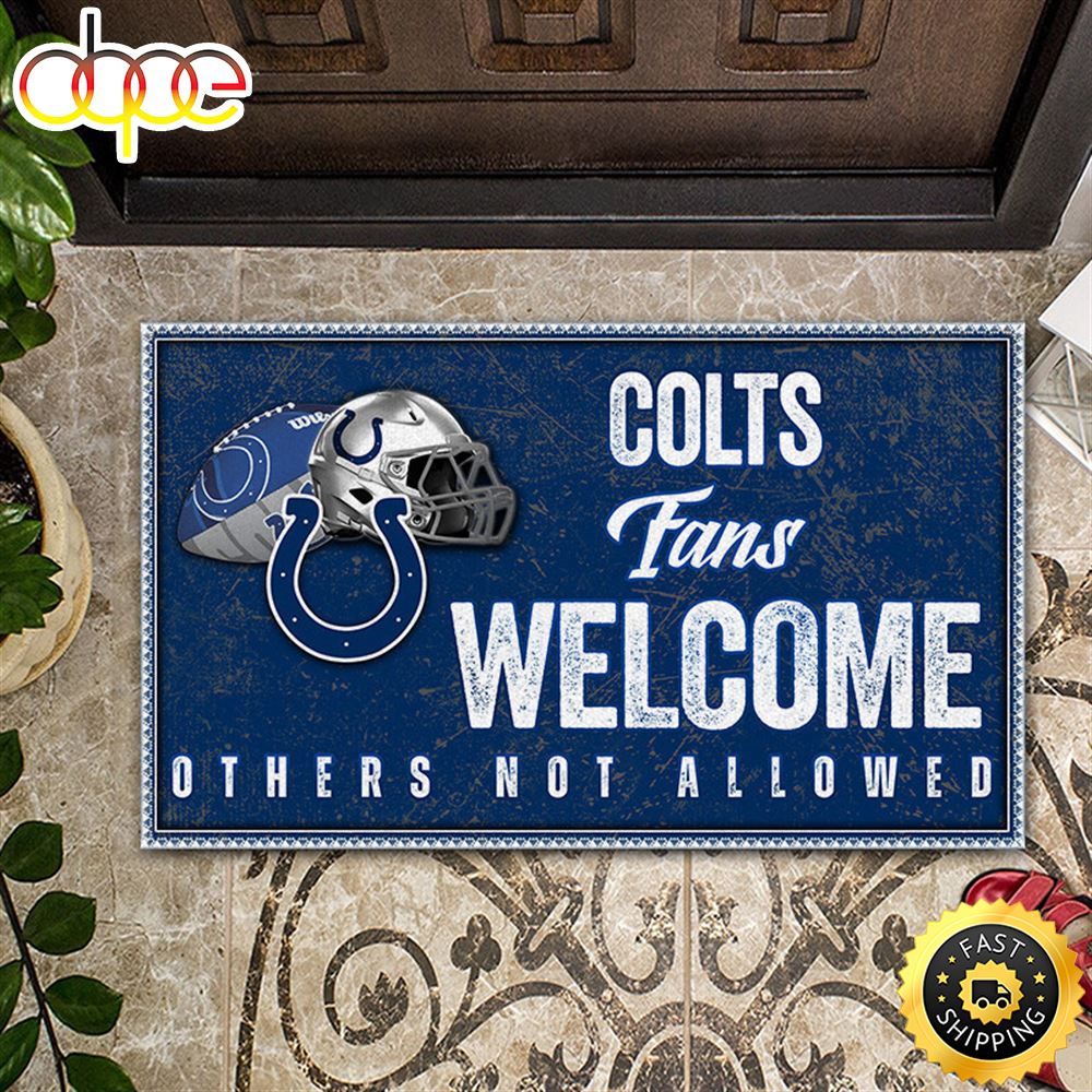 NFL Indianapolis Colts Fans Welcomeall Over Print 3d Doormats