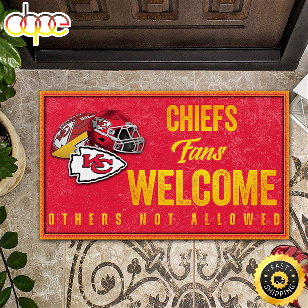 NFL Kansas City Chiefs Fans Welcome All Over Print 3d Doormats