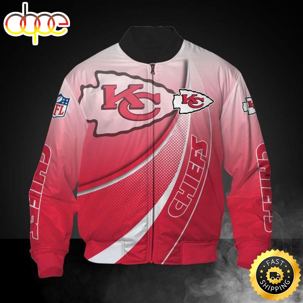 NFL Kansas City Chiefs Light Red Bomber Jacket