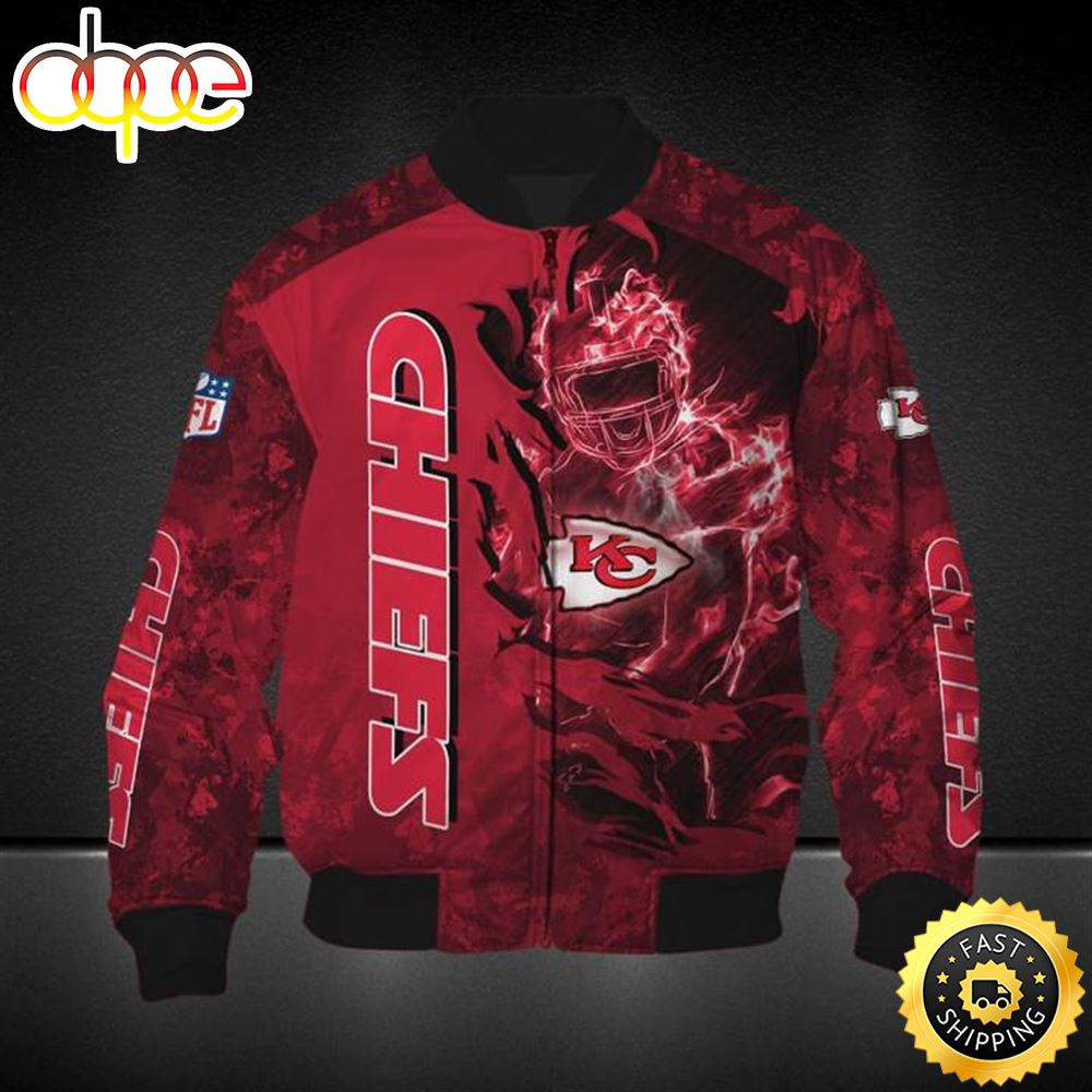 NFL Kansas City Chiefs Red Camo Bomber Jacket