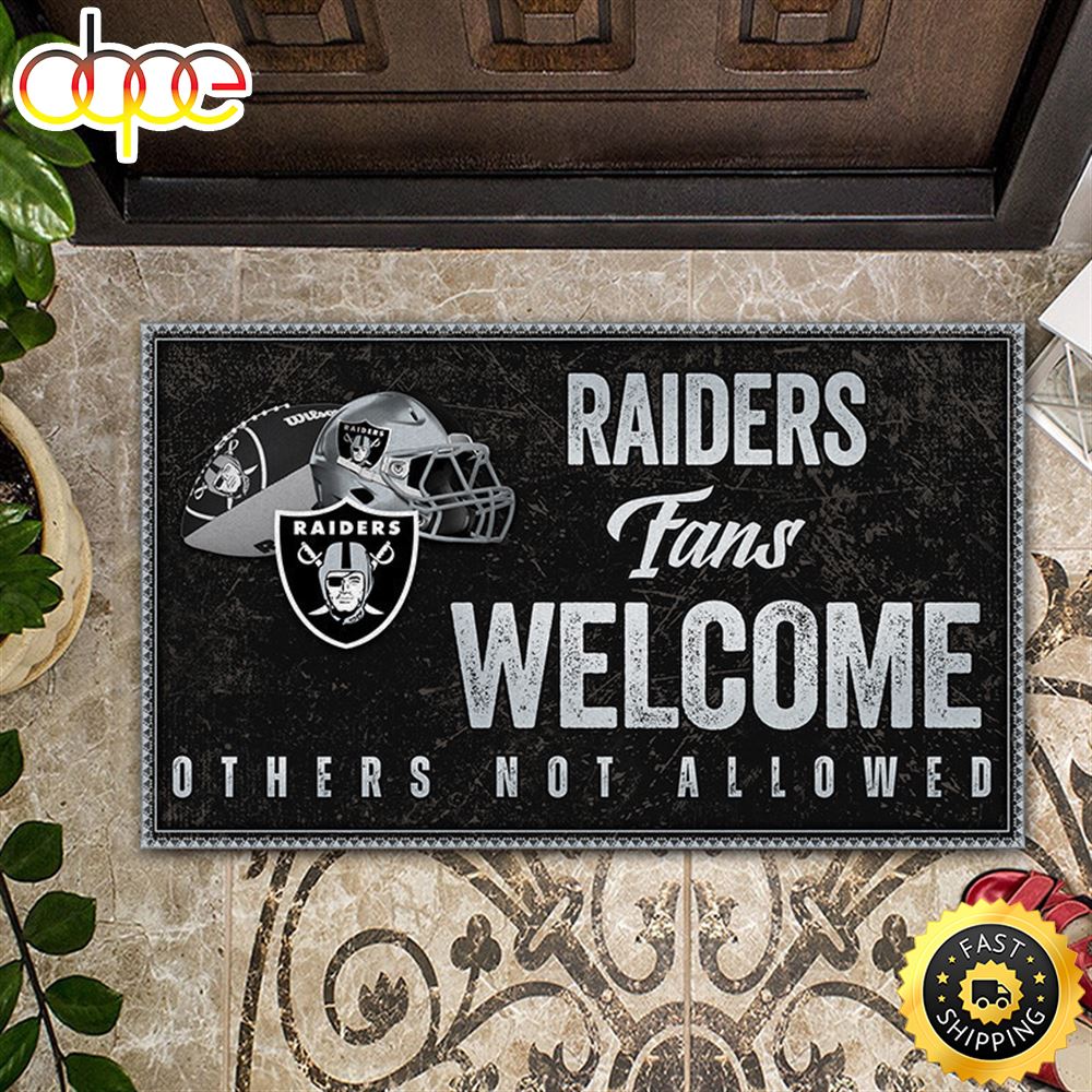 NFL Las Vegas Raiders Fans Welcome All Over Print 3d Doormats
