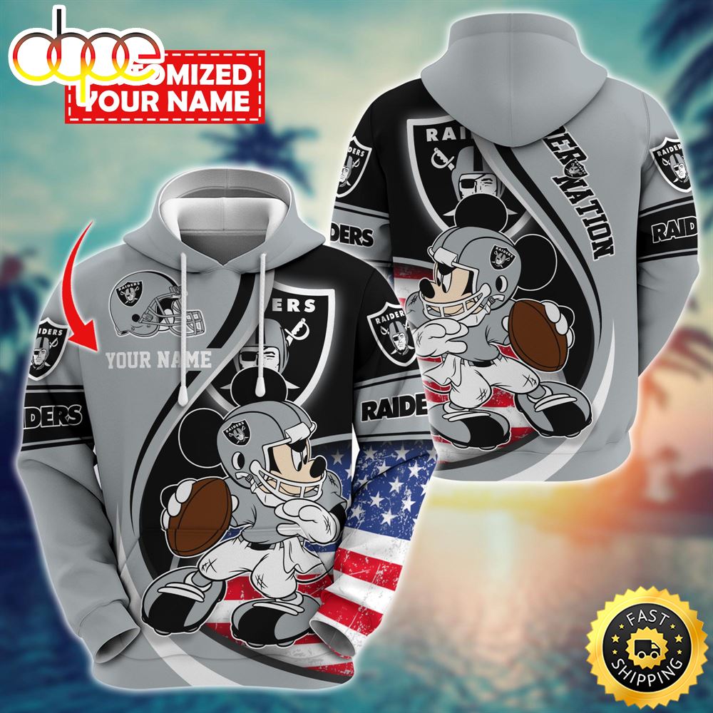 NFL Las Vegas Raiders Mickey Custom Hoodie Trending Shirt