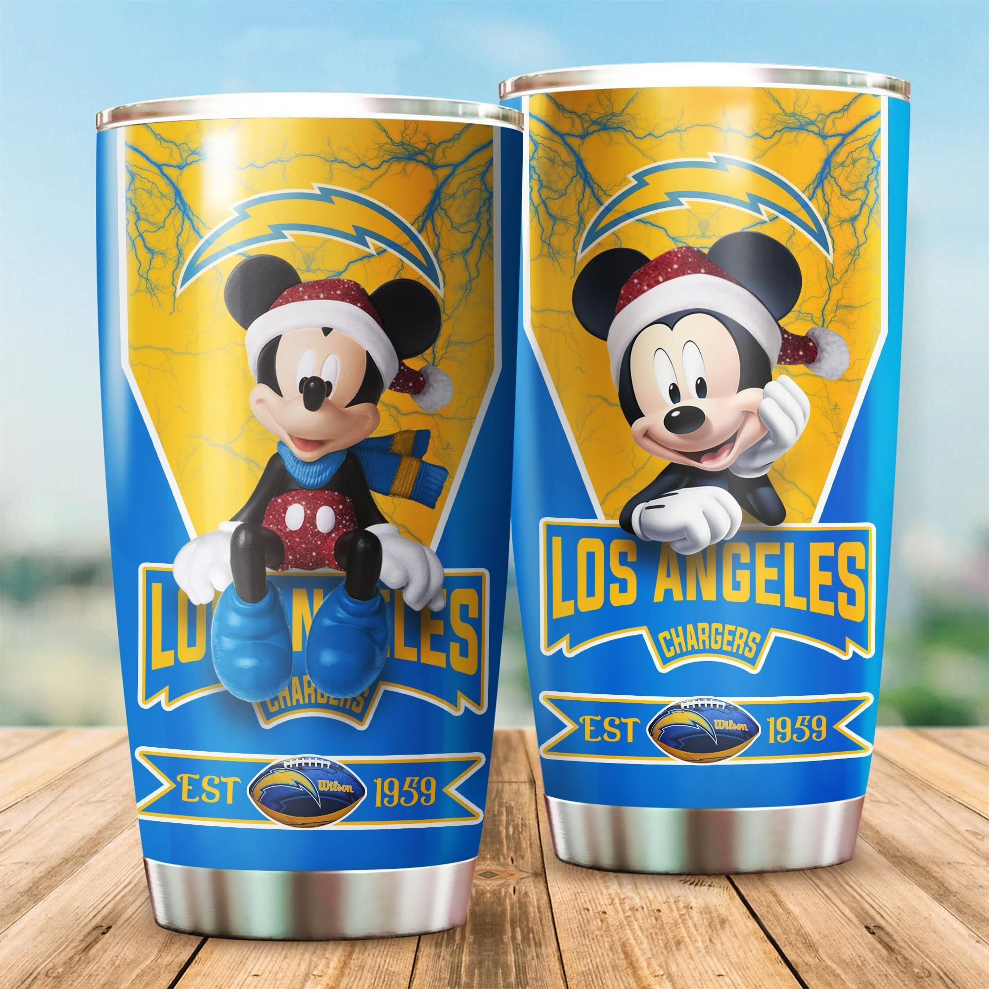 NFL Los Angeles Chargers Mickey All Over Print 3D Tumbler R8txur.jpg