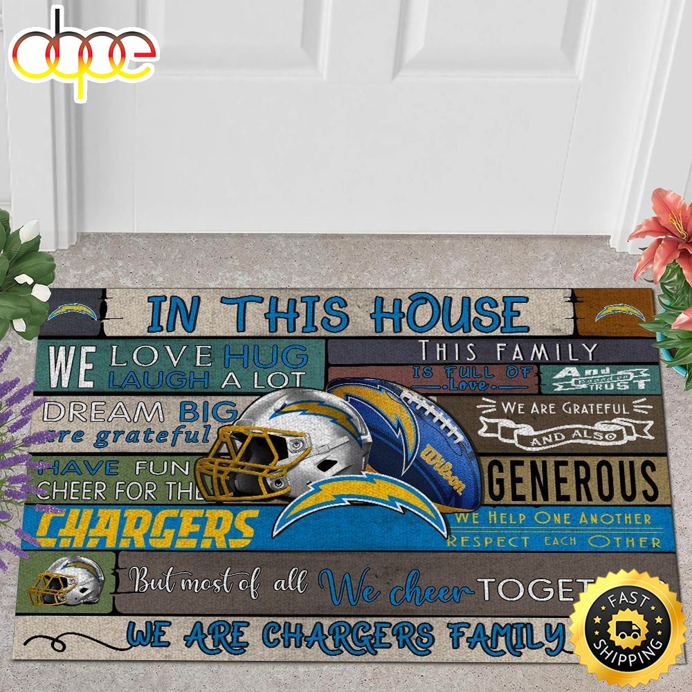 NFL Los Angeles Chargers Quote All Over Print 3d Doormats