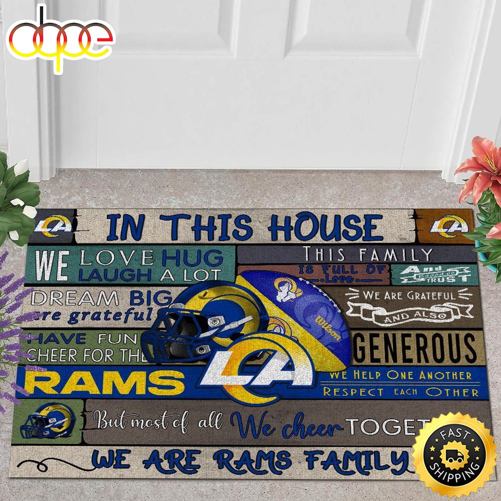 NFL Los Angeles Rams Quote All Over Print 3d Doormats