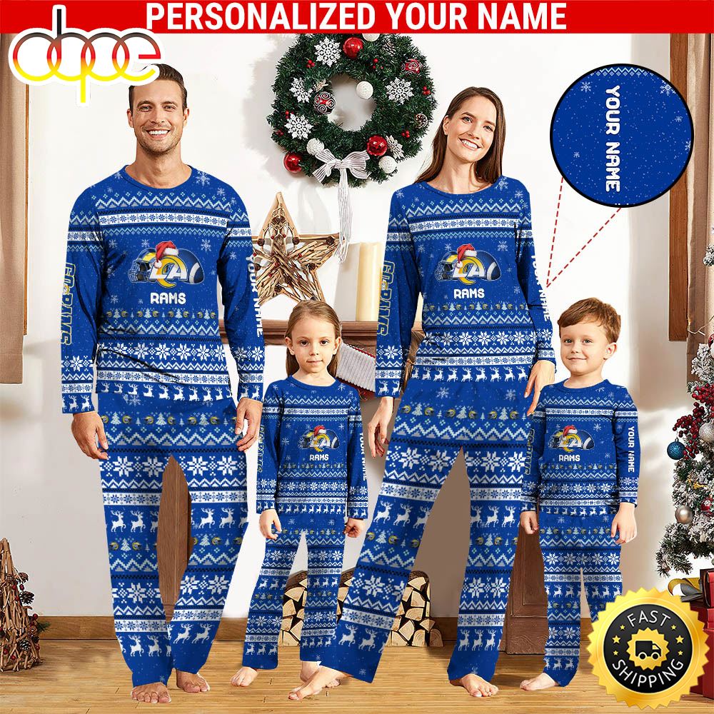 NFL Los Angeles Rams Team Pajamas Personalized Your Name