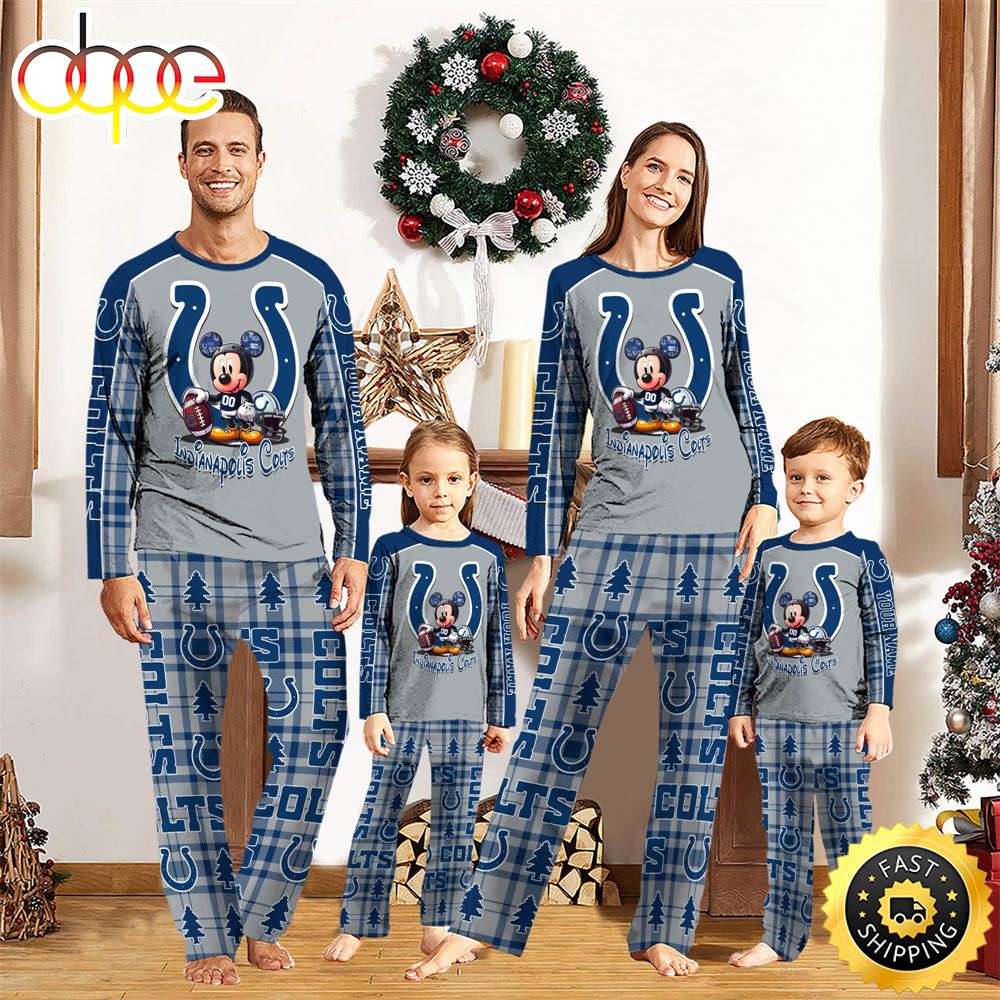 NFL Mickey Mouse Indianapolis Colts Pajamas Personalized Your Name