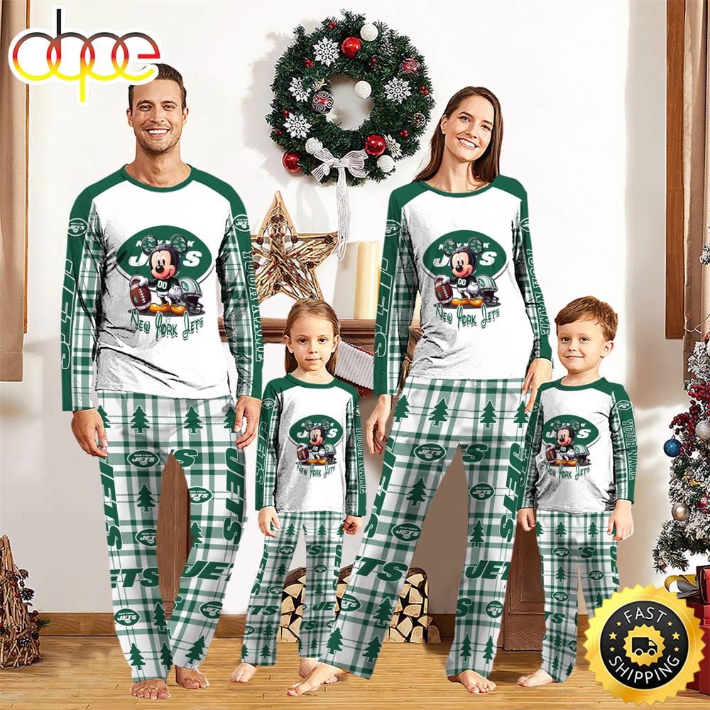 NFL Mickey Mouse New York Jets Pajamas Personalized Your Name