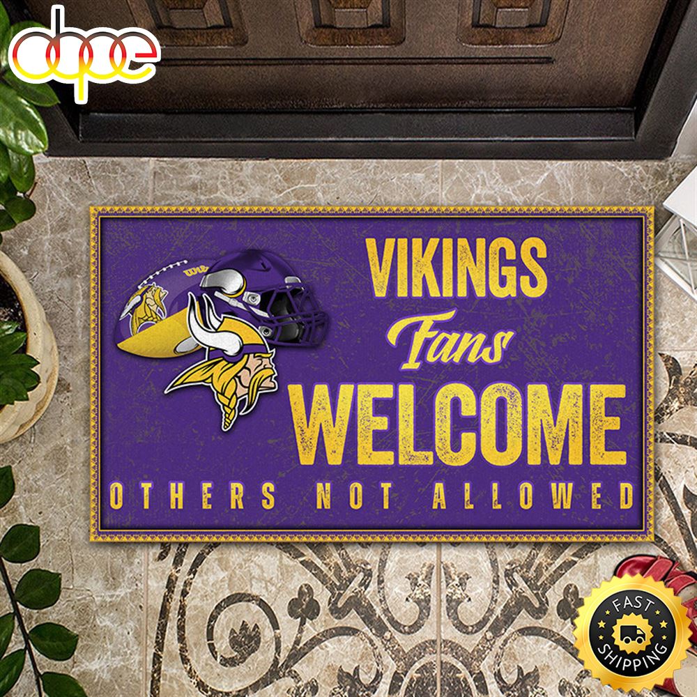 NFL Minnesota Vikings Fans Welcome All Over Print 3d Doormats