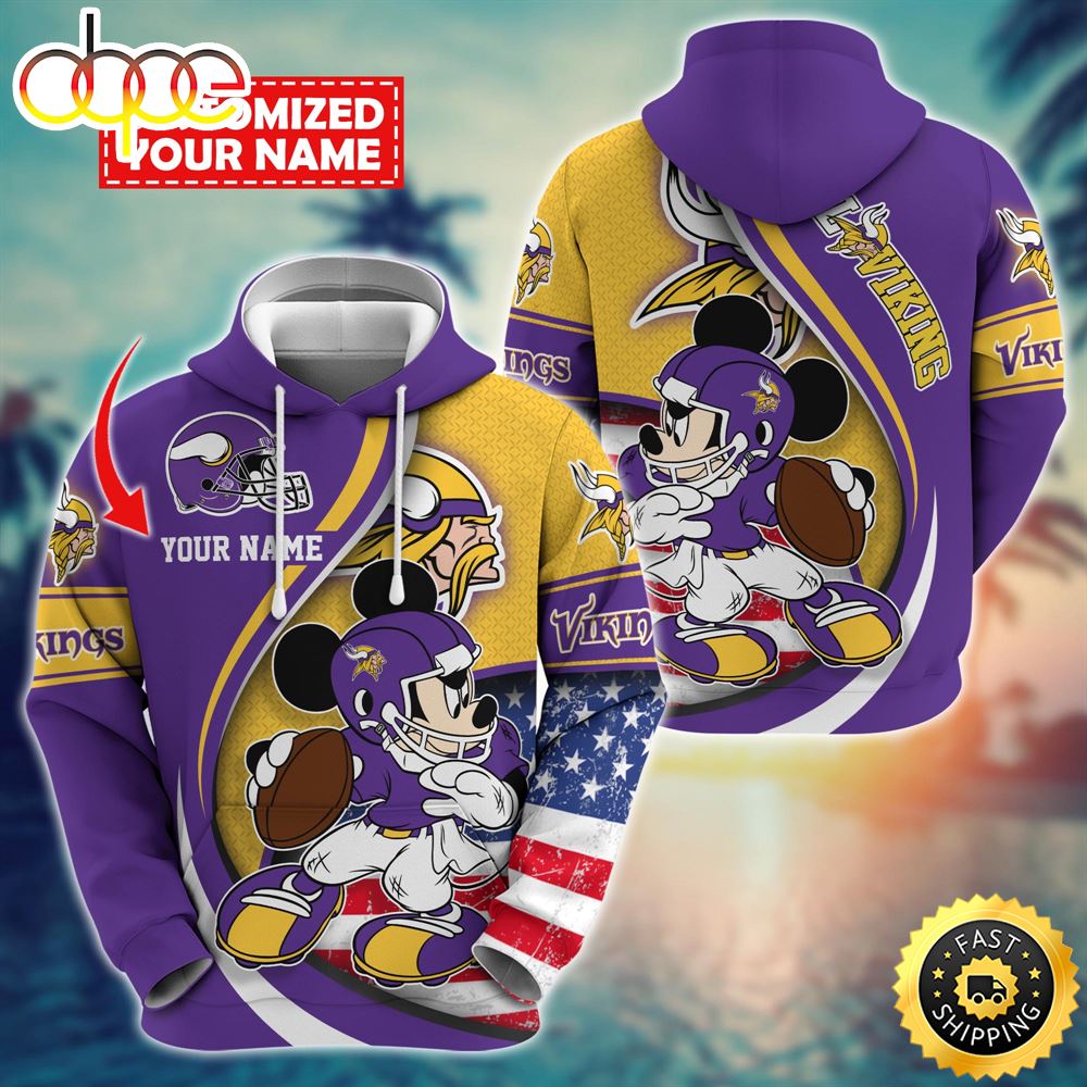 NFL Minnesota Vikings Mickey Custom Hoodie Trending Shirt