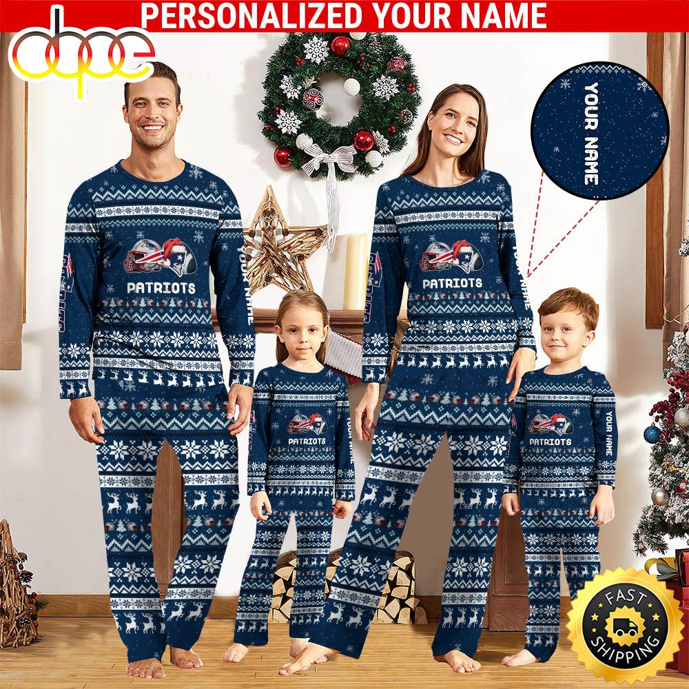 NFL New England Patriots Team Pajamas Personalized Your Name