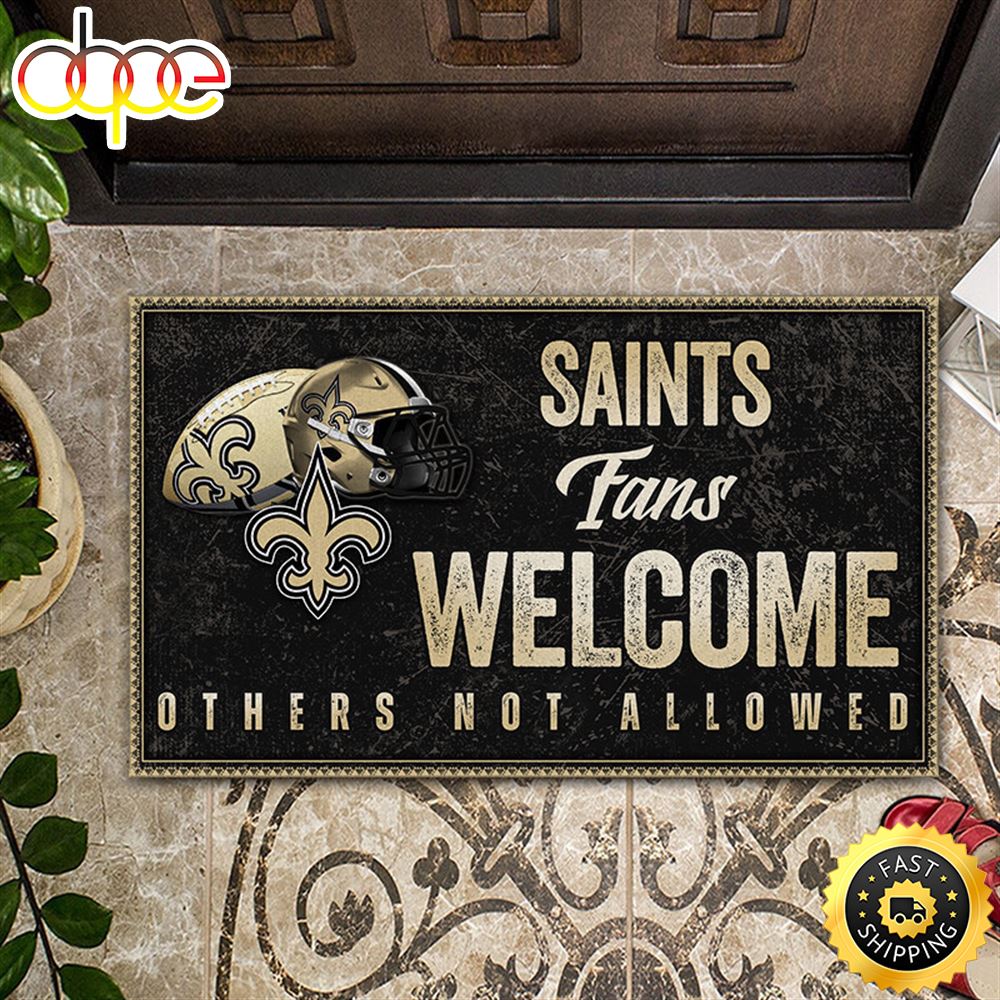 NFL New Orleans Saints Fans Welcome All Over Print 3d Doormats