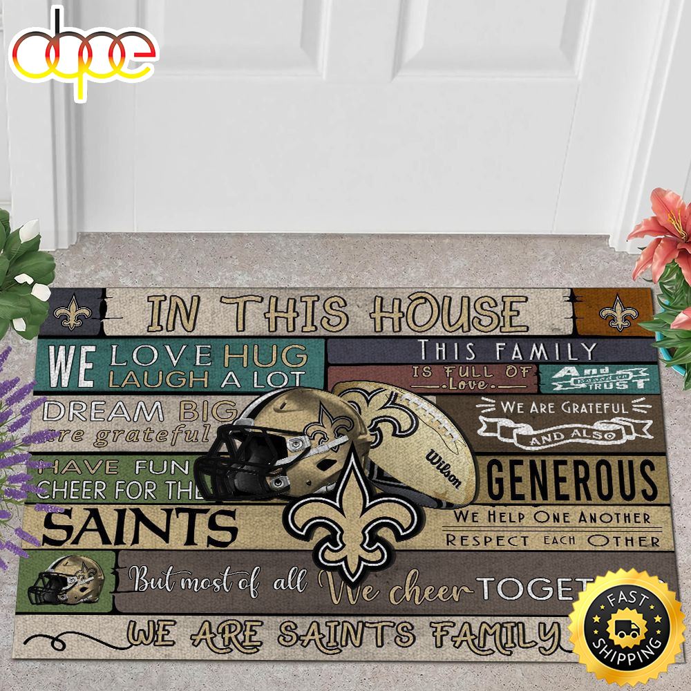 NFL New Orleans Saints In This House All Over Print 3d Doormats