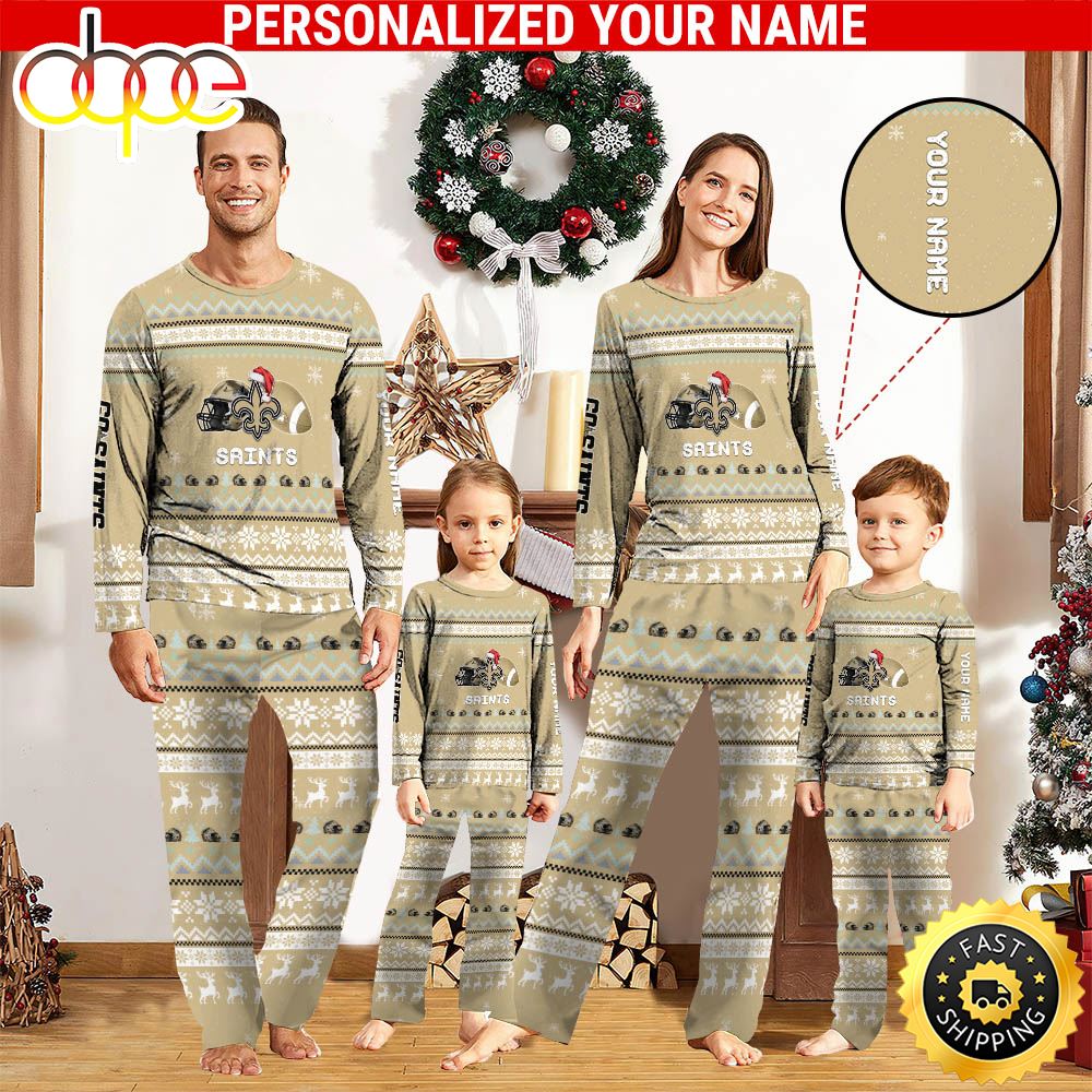 NFL New Orleans Saints Team Pajamas Personalized Your Name