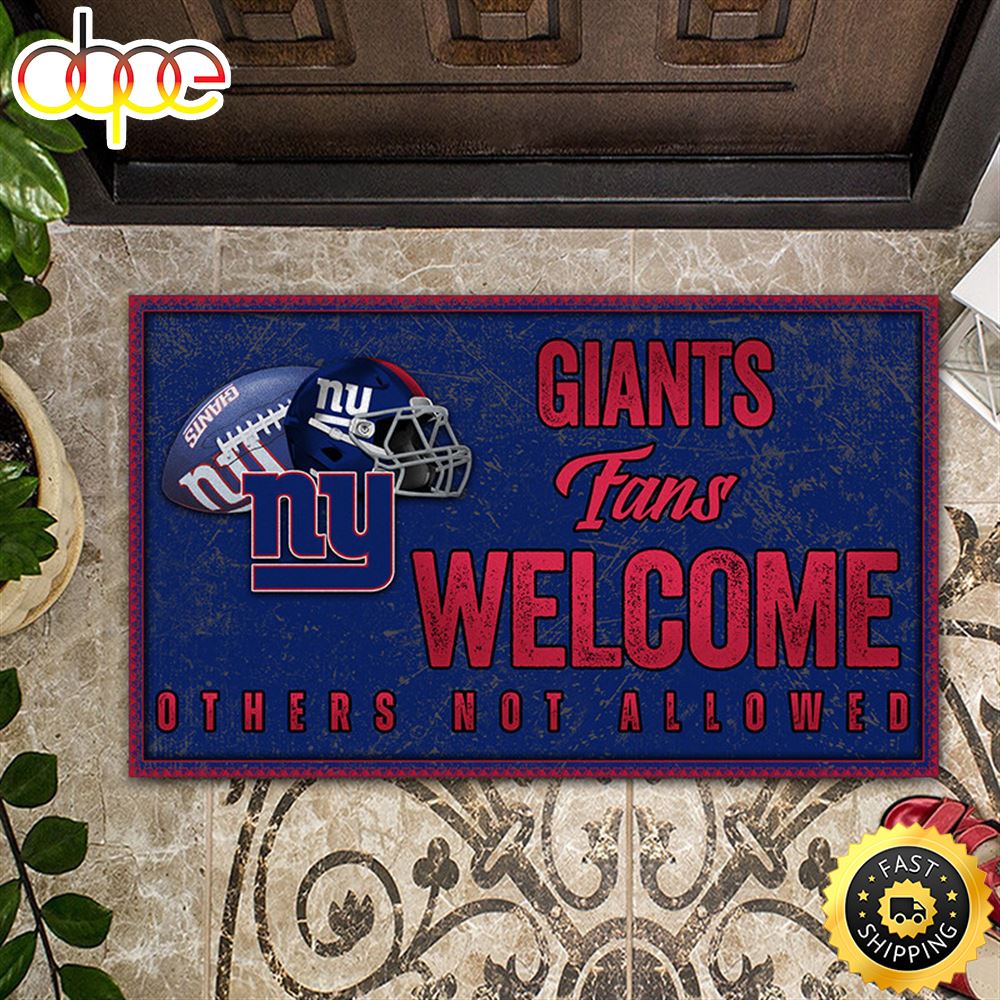 NFL New York Giants Fans Welcome All Over Print 3d Doormats