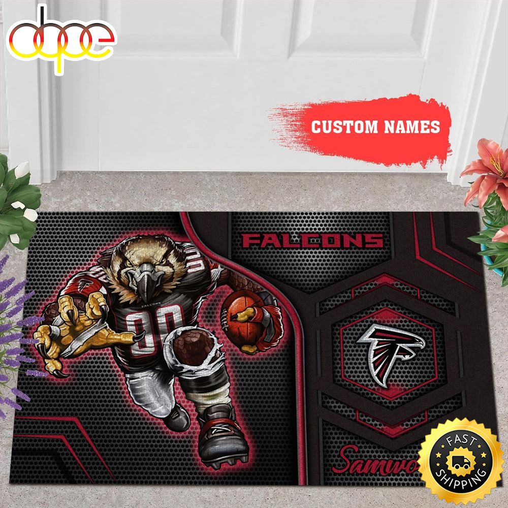 NFL Personalized Atlanta Falcons Mascot All Over Print 3d Doormats