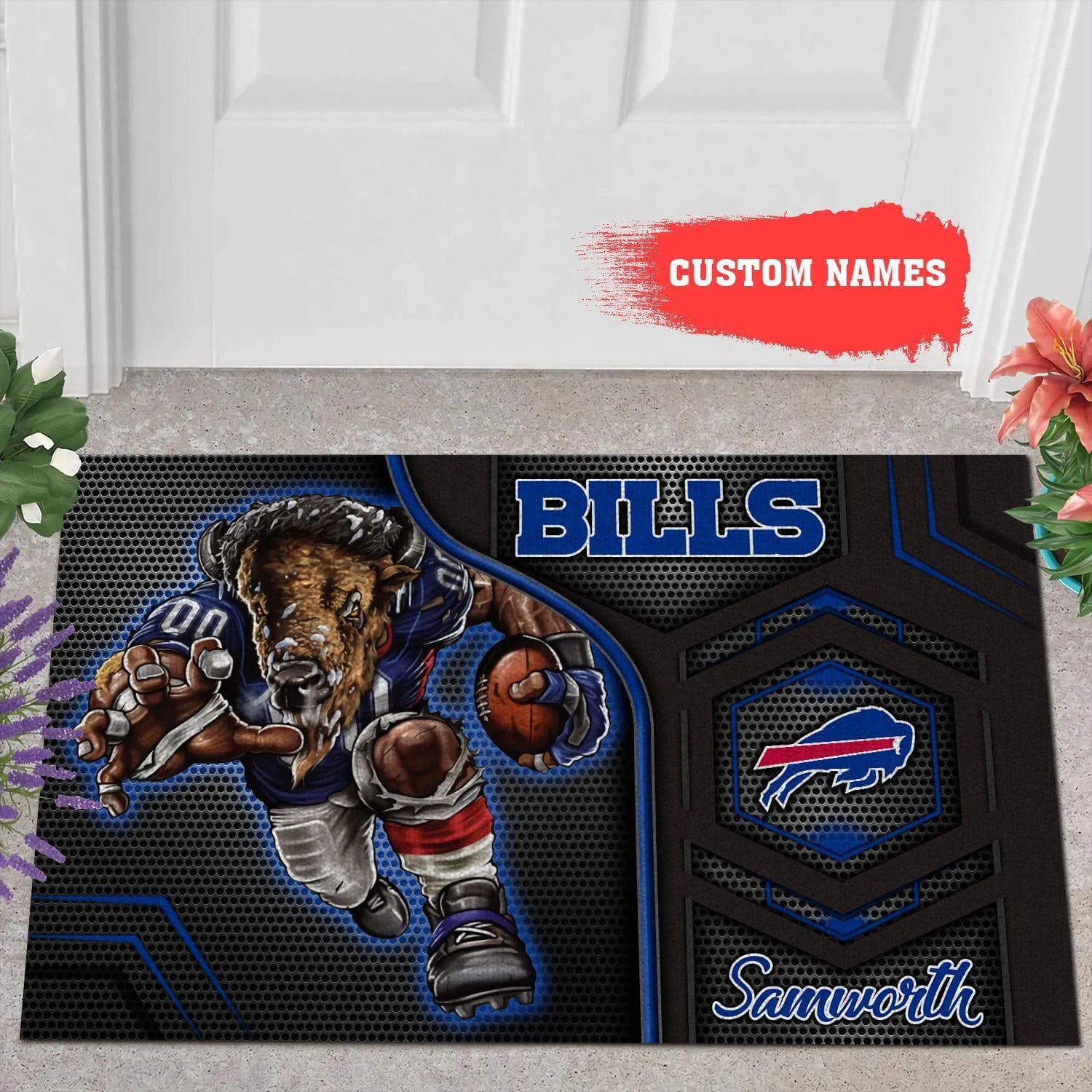 NFL Personalized Buffalo Bills Mascot All Over Print 3d Doormats Sxzynp.jpg