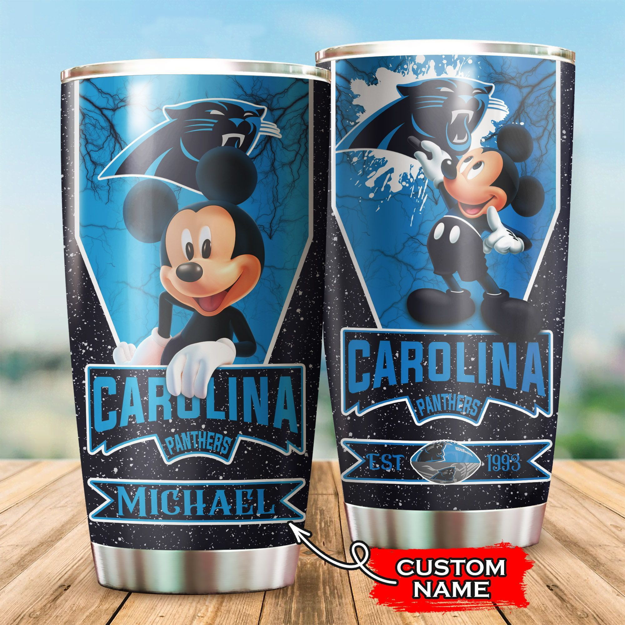 NFL Personalized Carolina Panthers Mickey Mouse All Over Print 3D Tumbler Lugqhn.jpg