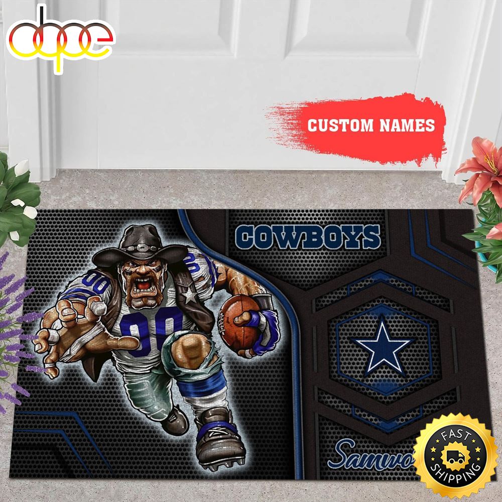 NFL Personalized Dallas Cowboys All Over Print 3d Doormats