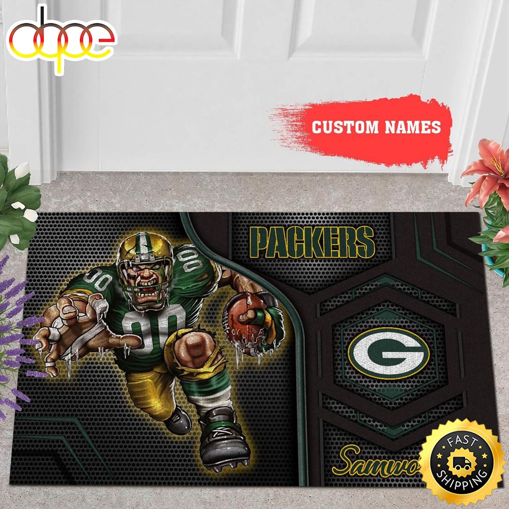 NFL Personalized Green Bay Packers All Over Print 3d Doormats