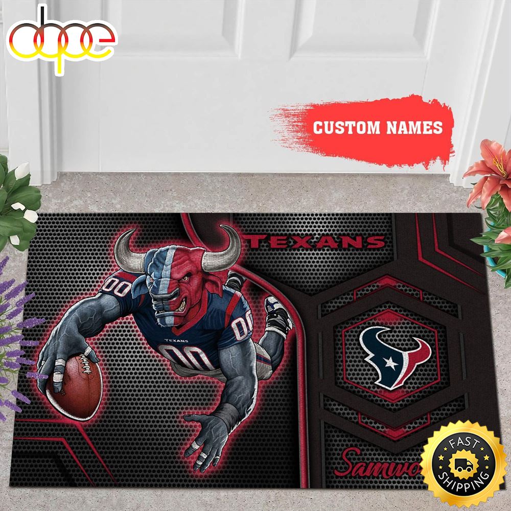 NFL Personalized Houston Texans All Over Print 3d Doormats