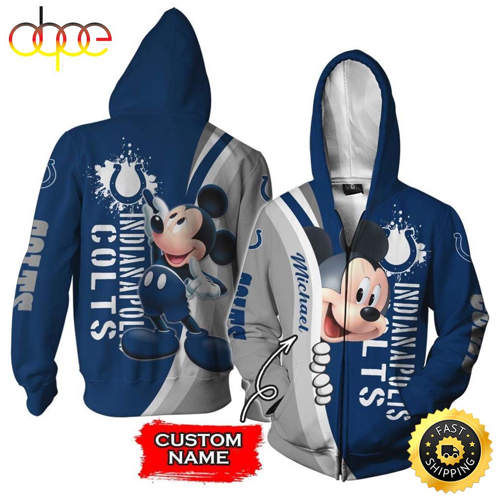 NFL Personalized Indianapolis Colts Mickey Mouse All Over Print 3D Zip Hoodie Ly1mvg.jpg