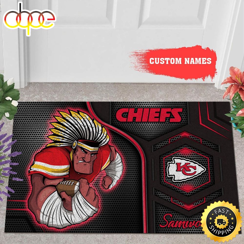 NFL Personalized Kansas City Chiefs All Over Print 3d Doormats