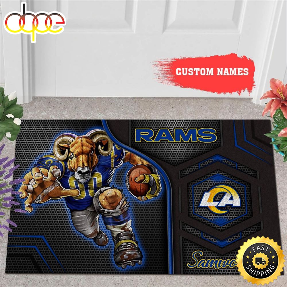 NFL Personalized Los Angeles Rams Mascot All Over Print 3d Doormats
