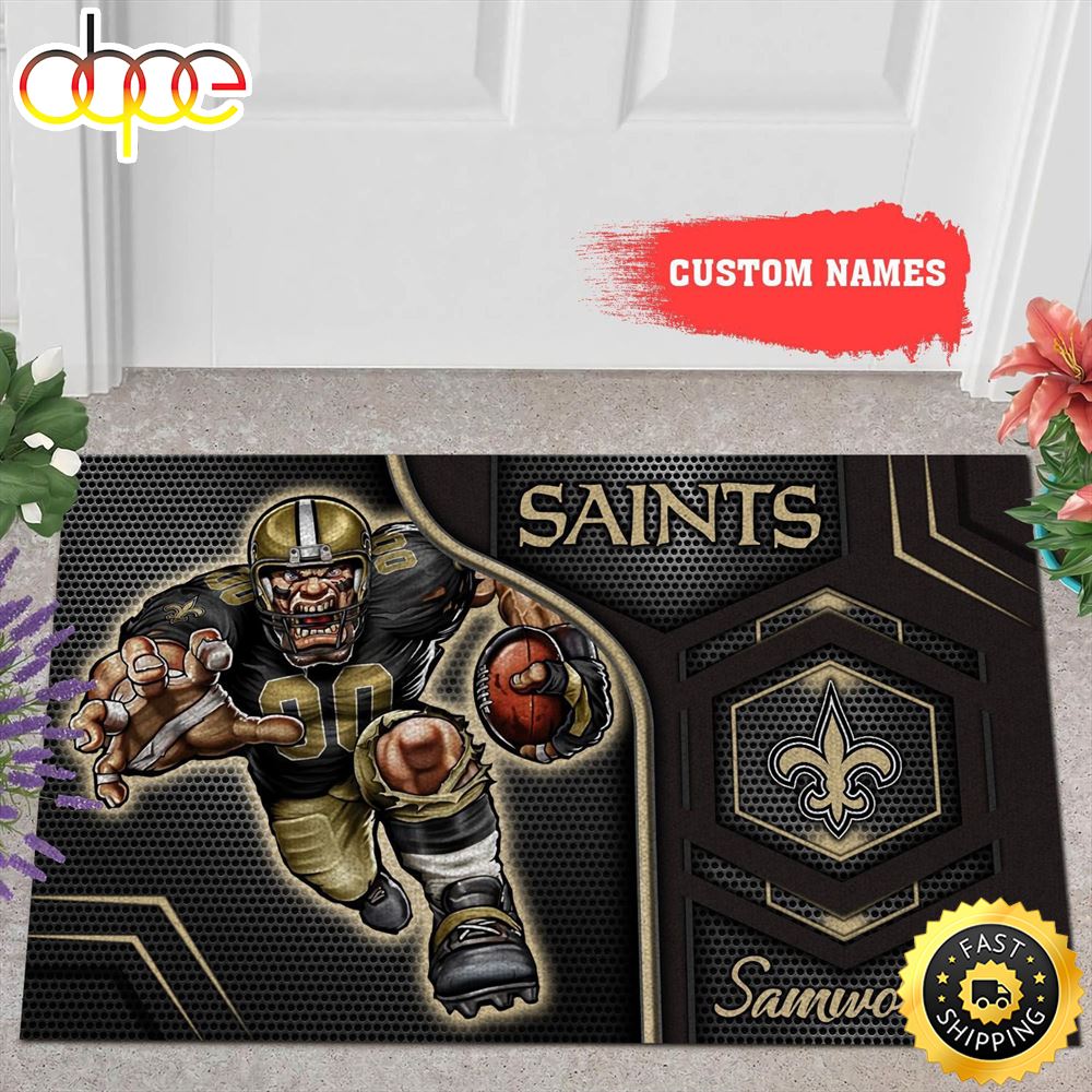 NFL Personalized New Orleans Saints All Over Print 3d Doormats