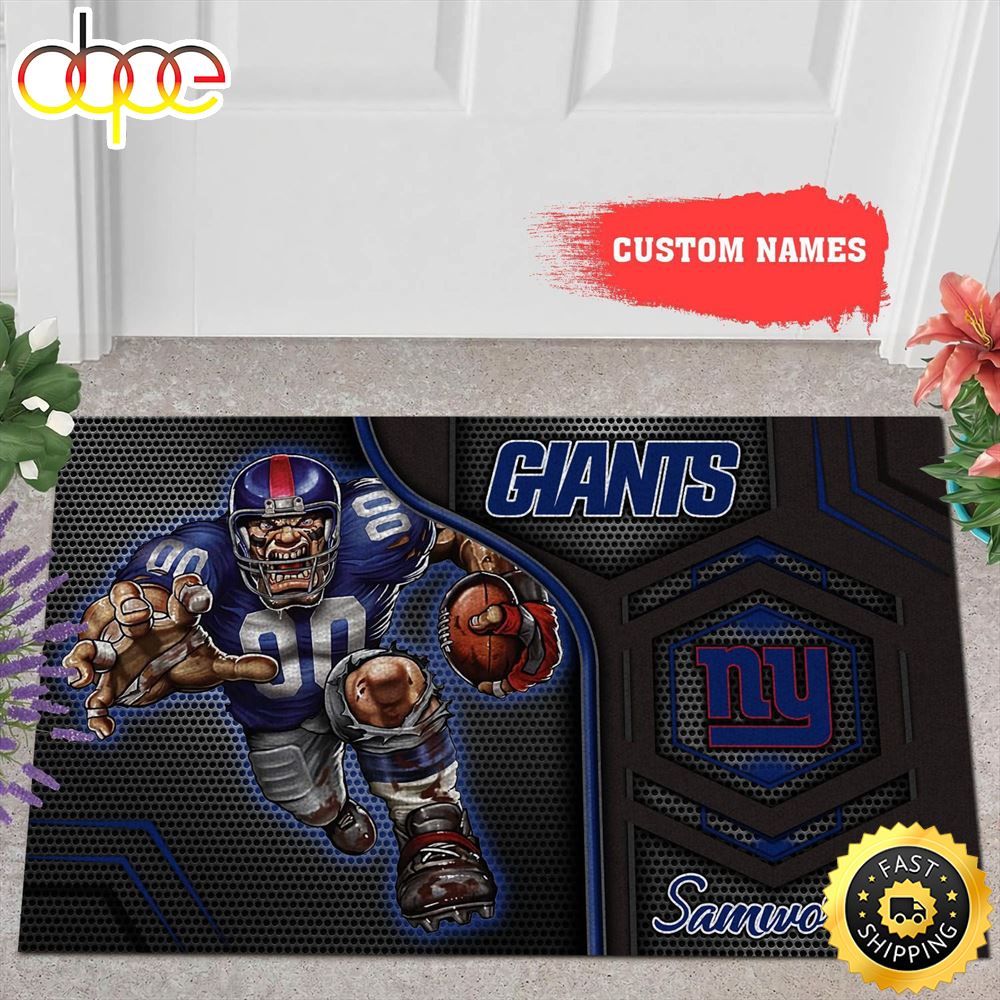 NFL Personalized New York Giants All Over Print 3d Doormats