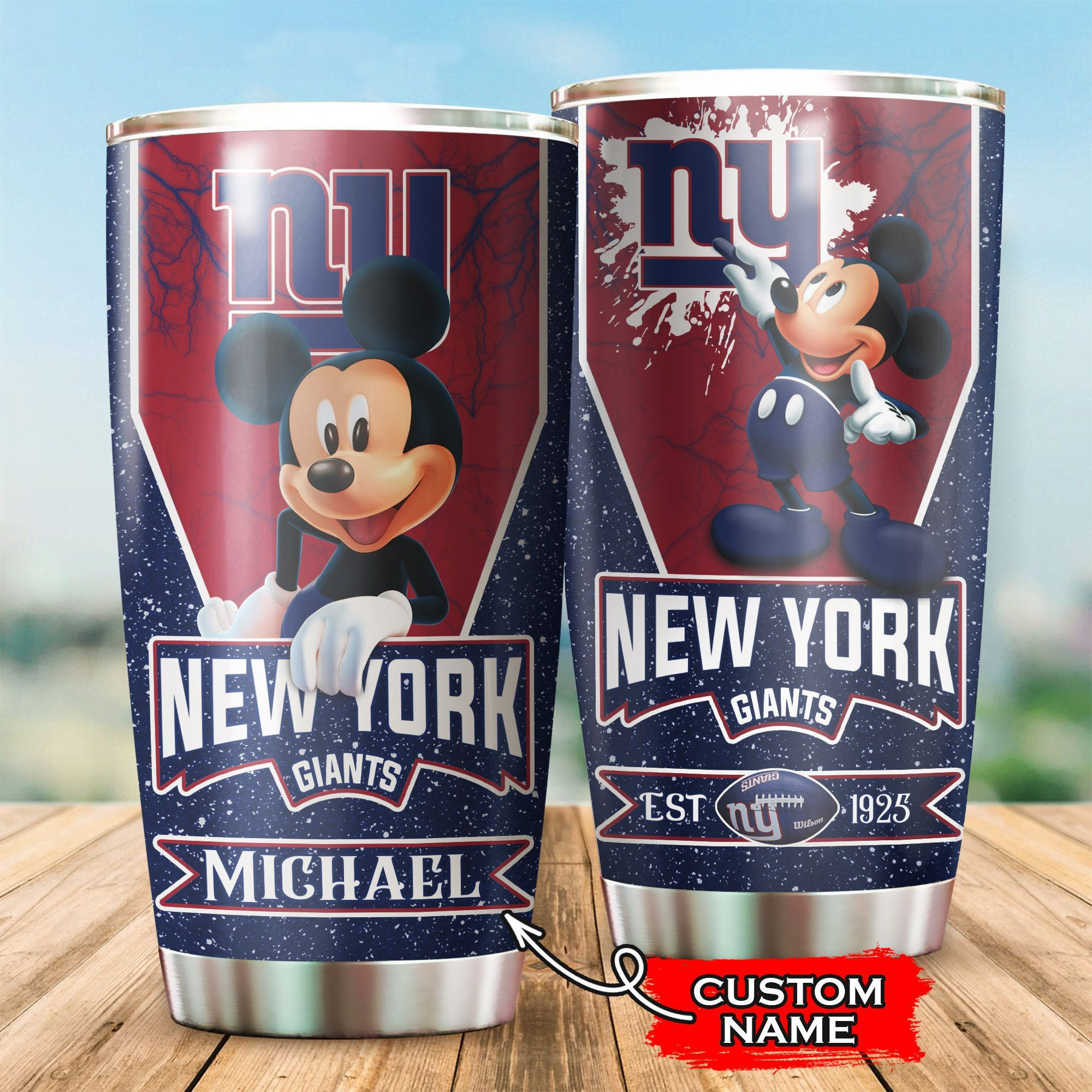 NFL Personalized New York Giants Mickey Mouse All Over Print 3D Tumbler Yfzhz3.jpg