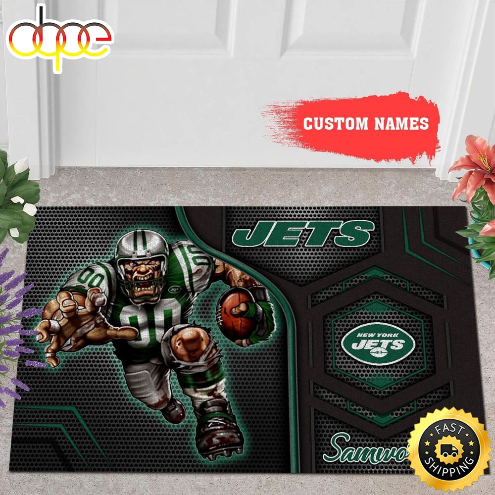 NFL Personalized New York Jets All Over Print 3d Doormats