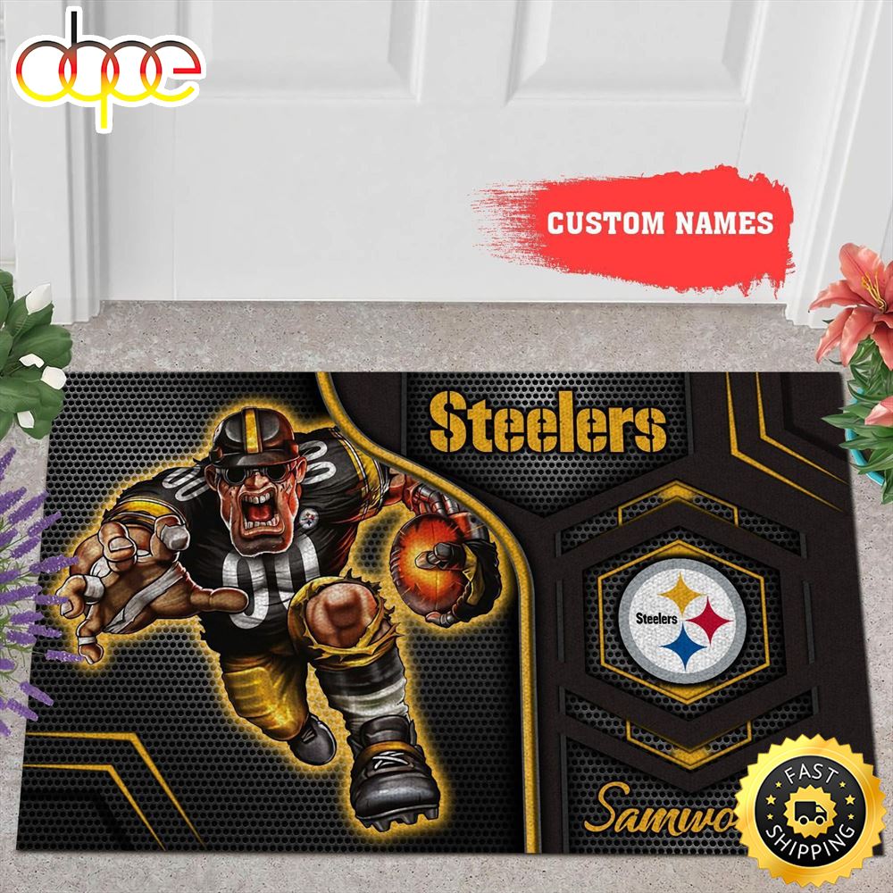 NFL Personalized Pittsburgh Steelers All Over Print 3d Doormats