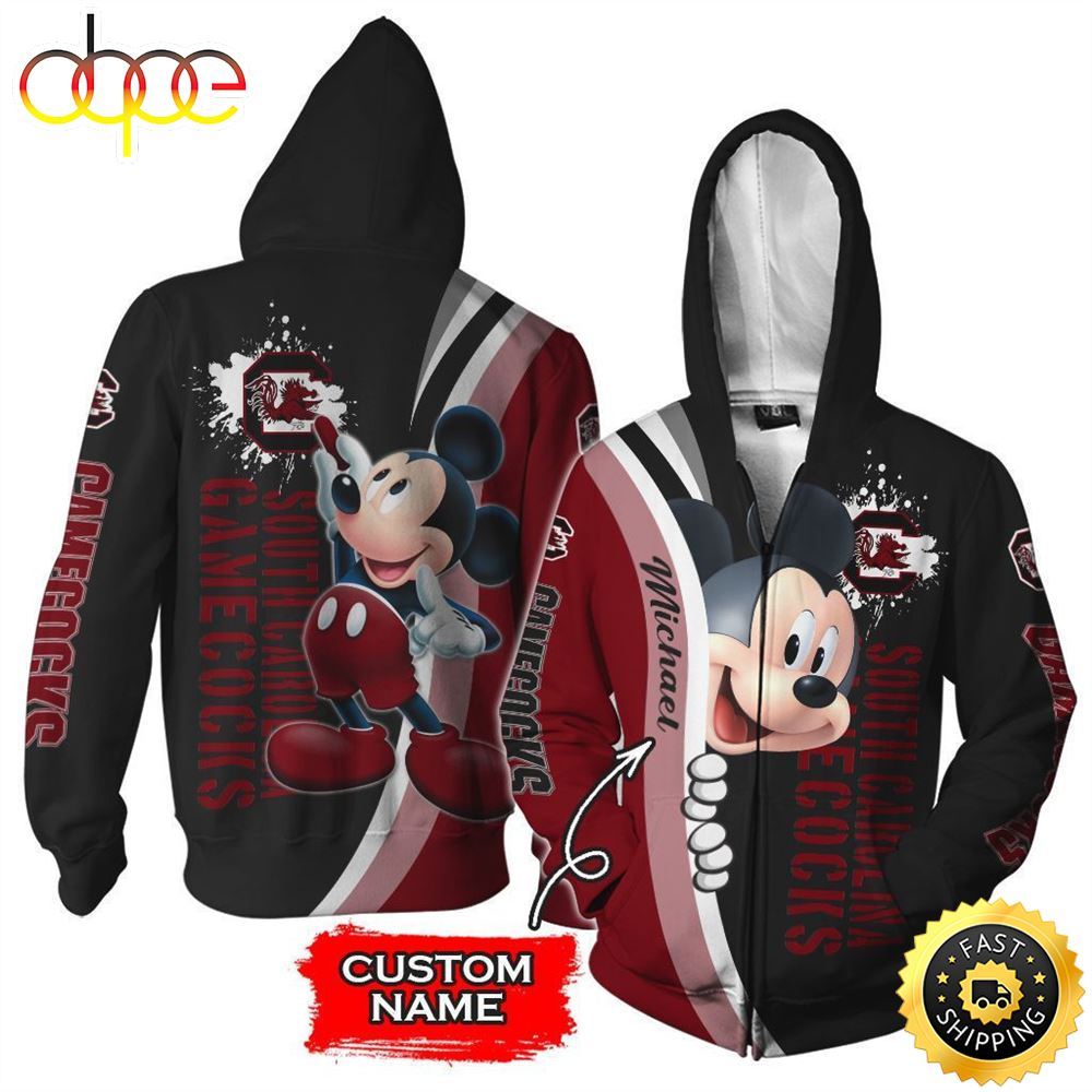 NFL Personalized South Carolina Gamecocks Mickey Mouse All Over Print 3D Shirt Pvzgpw.jpg