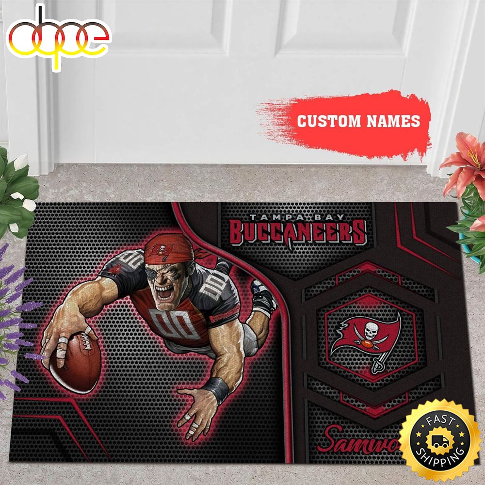 NFL Personalized Tampa Bay Buccaneers Player All Over Print 3d Doormats