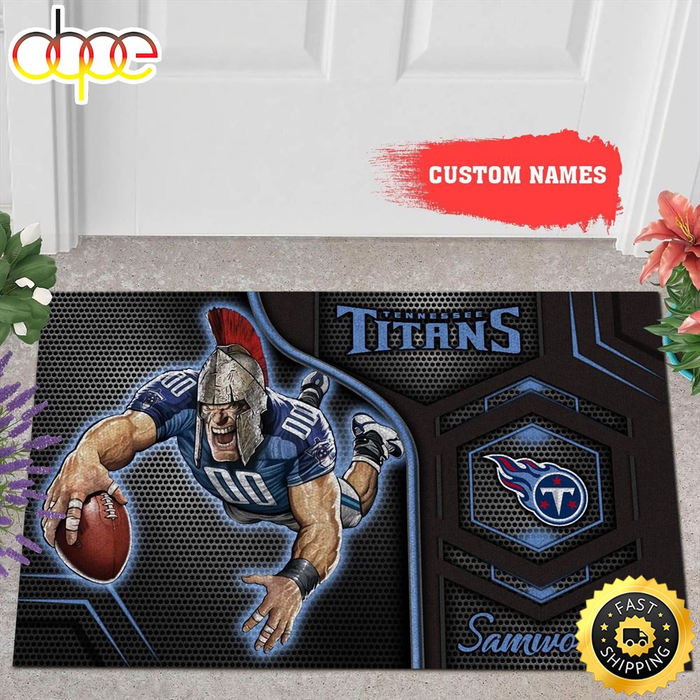 NFL Personalized Tennessee Titans All Over Print 3d Doormats