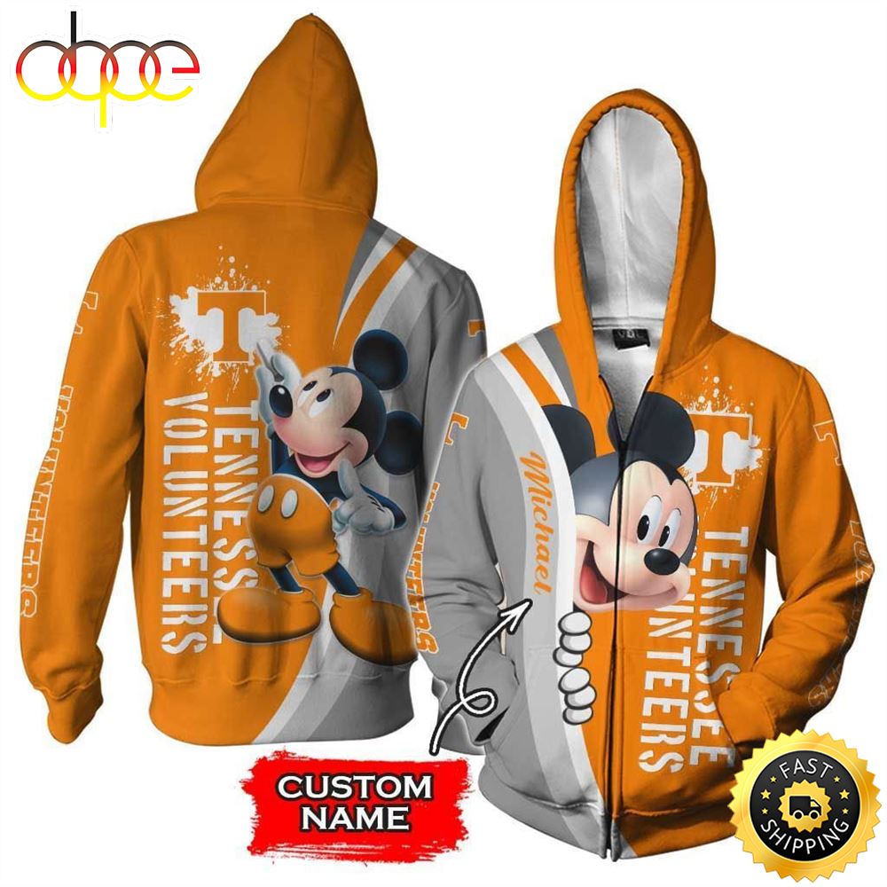 NFL Personalized Tennessee Volunteers Mickey Mouse All Over Print 3D Shirt