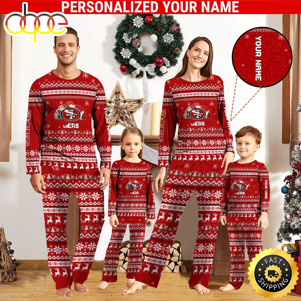 NFL San Francisco 49ers Team Pajamas Personalized Your Name
