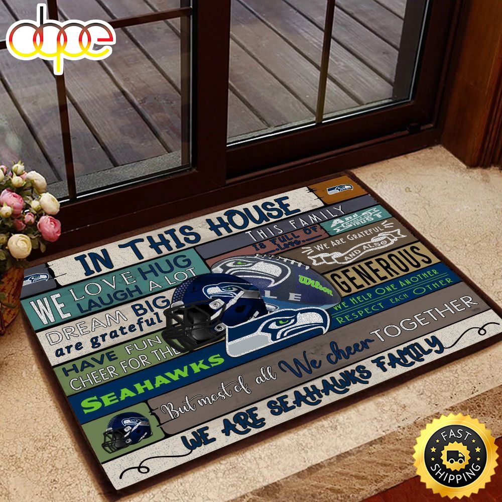NFL Seattle Seahawks In This House All Over Print 3d Doormats