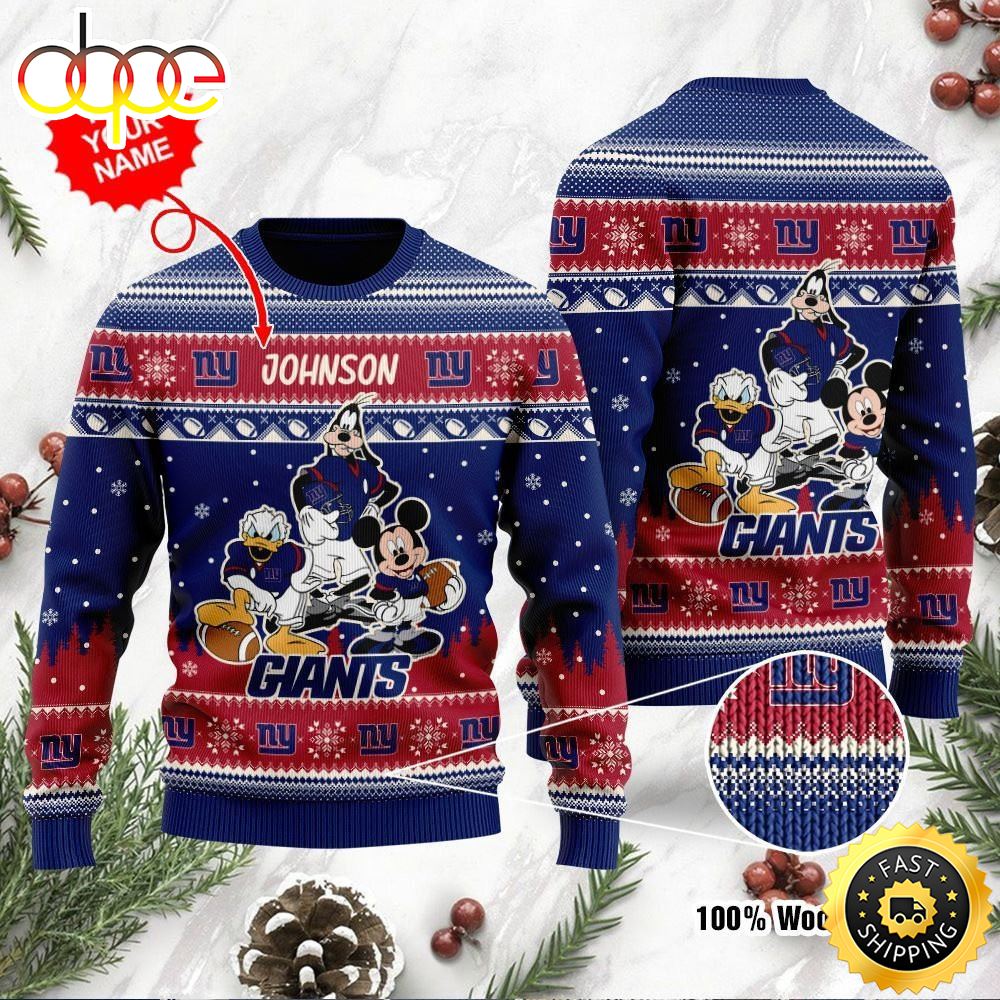 New York Giants Disney Donald Duck Mickey Mouse Goofy Personalized Ugly Christmas Sweater Perfect Holiday Gift D96idl.jpg