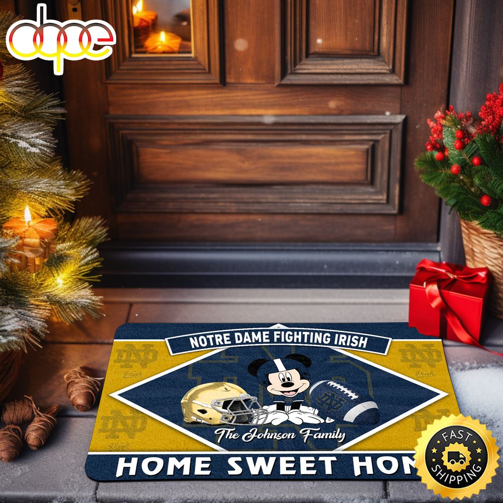 Notre Dame Fighting Irish Doormat Custom Your Family Name Sport Team And MK Doormat FootBall Fan Gifts EHIVM 52722 ArtsyWoodsy.Com Dxganq.jpg