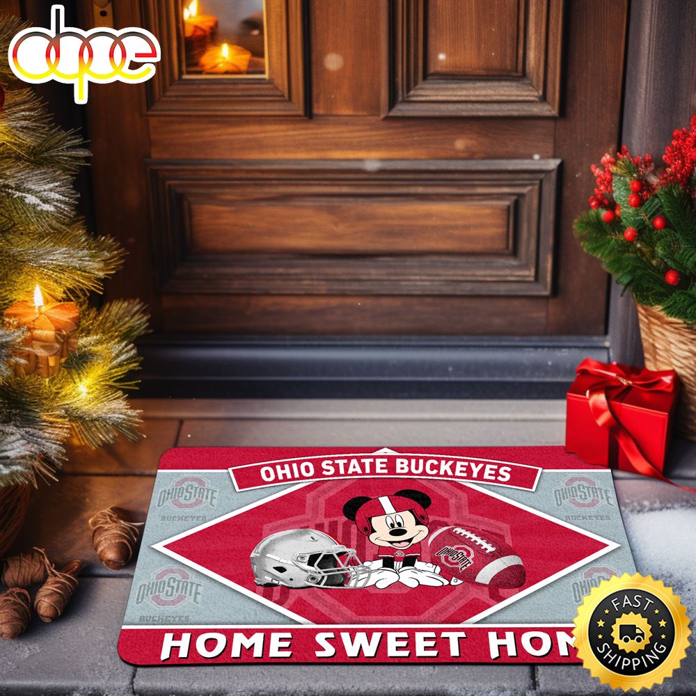 Ohio State Buckeyes Doormat Sport Team And MK Doormat FootBall Fan Gifts ArtsyWoodsy.Com I9gc5m.jpg
