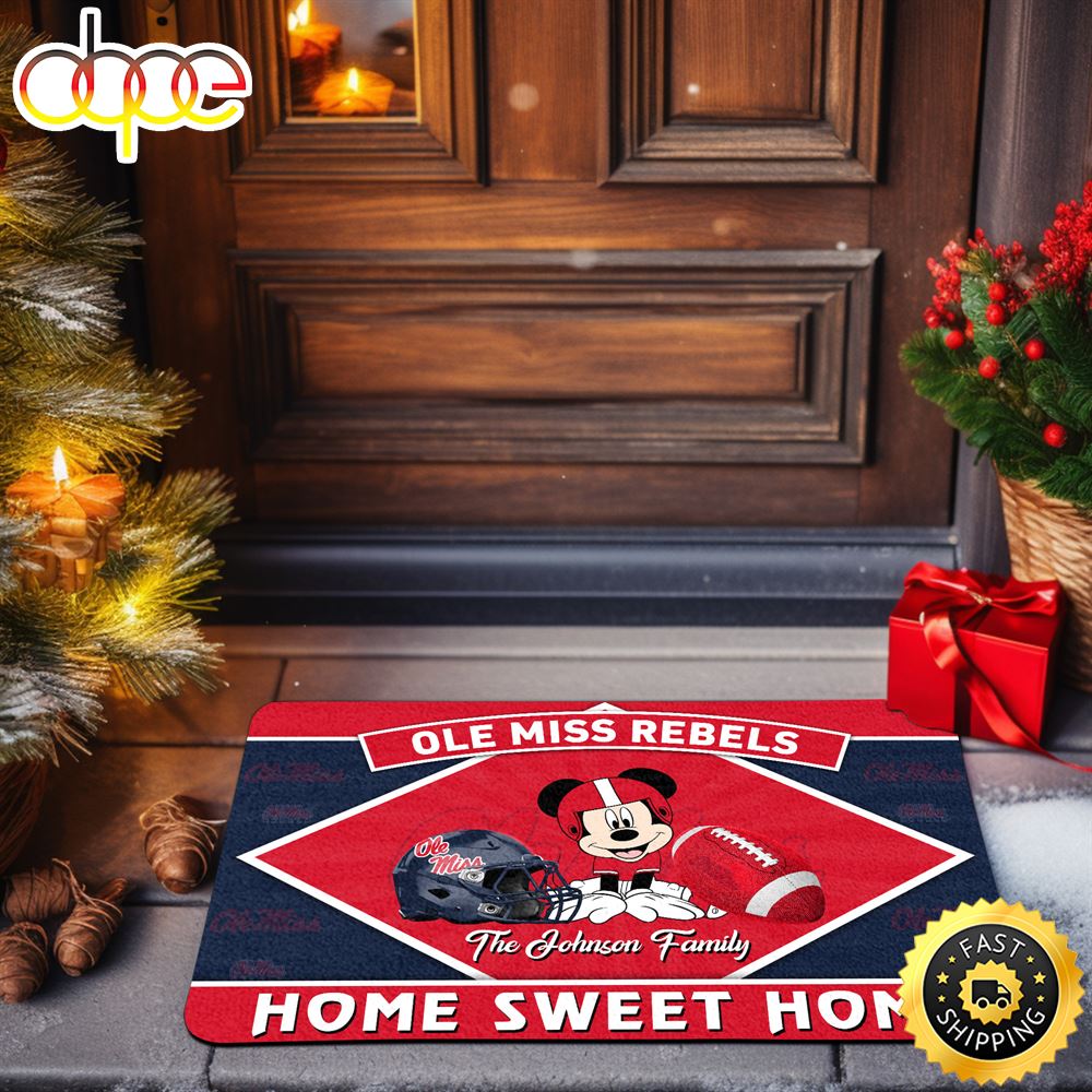 Ole Miss Rebels Doormat Custom Your Family Name Sport Team And MK Doormat FootBall Fan Gifts EHIVM 52722 ArtsyWoodsy.Com Ndtmdo.jpg